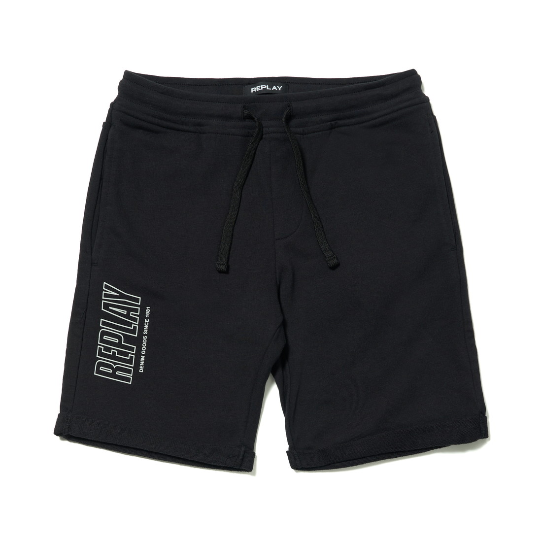 スリムロークロッチスウェットショーツ 詳細画像 ブラック 1